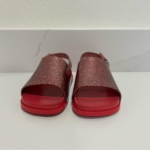 Mini Melissa Garnet Glitter Beach Slingback Open Toe Slide Sandals Size 10 - Picture 11 of 11